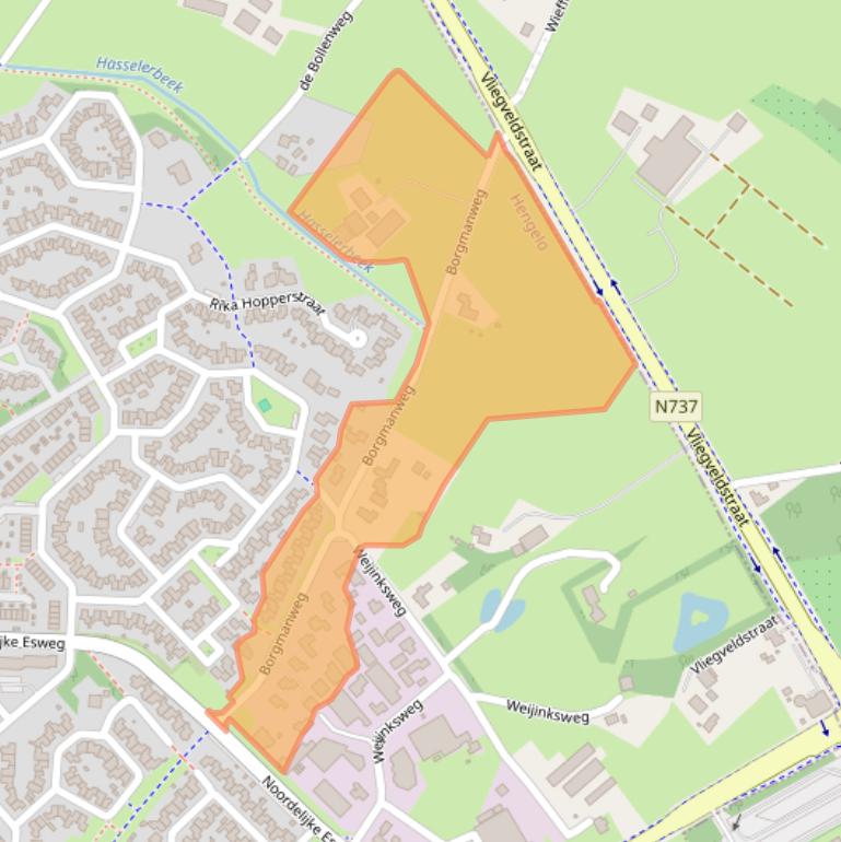 Kaart van postcodegebied 7558PN.
