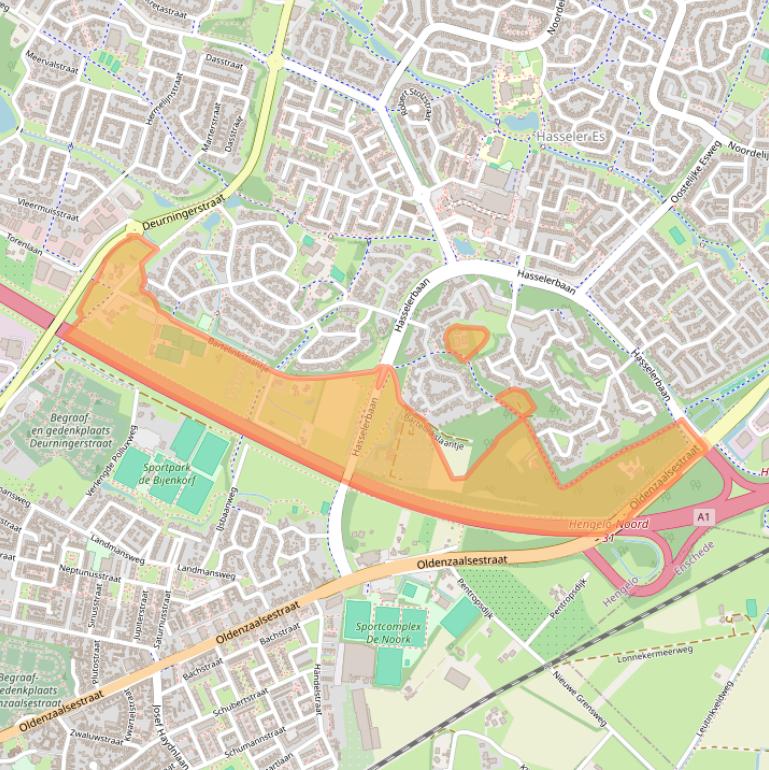 Kaart van postcodegebied 7558PS.