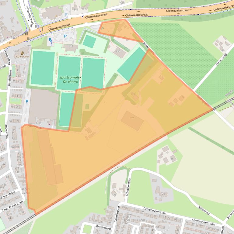 Kaart van postcodegebied 7558PZ.