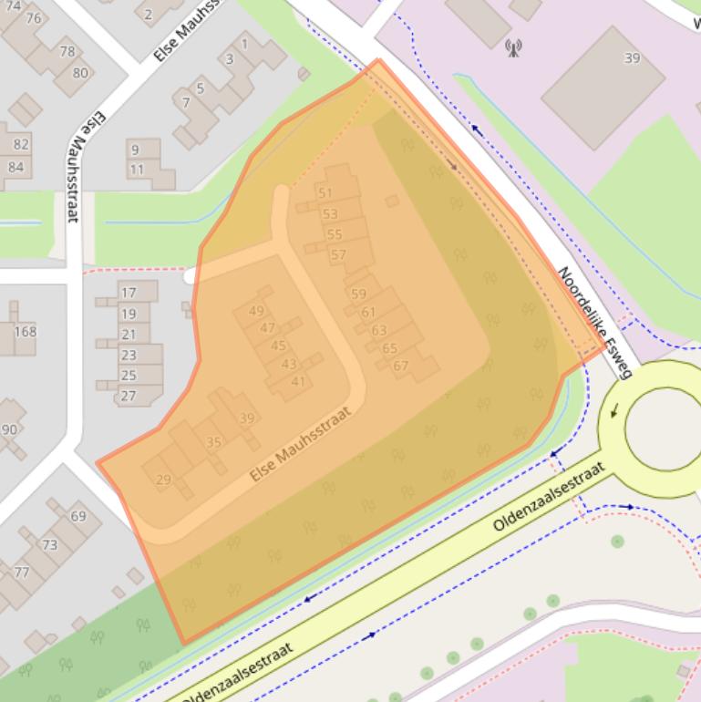 Kaart van postcodegebied 7558RG.