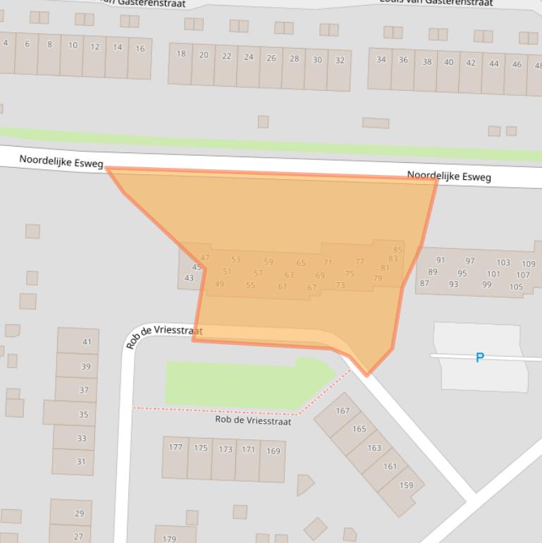 Kaart van postcodegebied 7558SC.