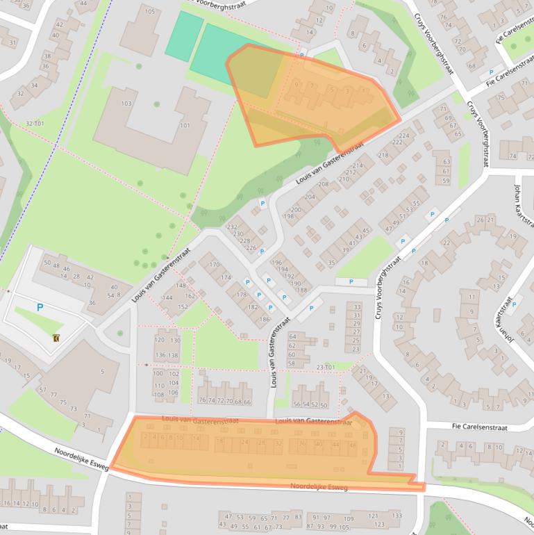 Kaart van postcodegebied 7558SK.