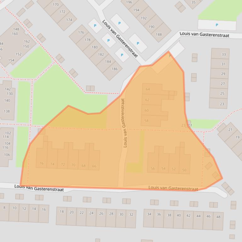 Kaart van postcodegebied 7558SL.