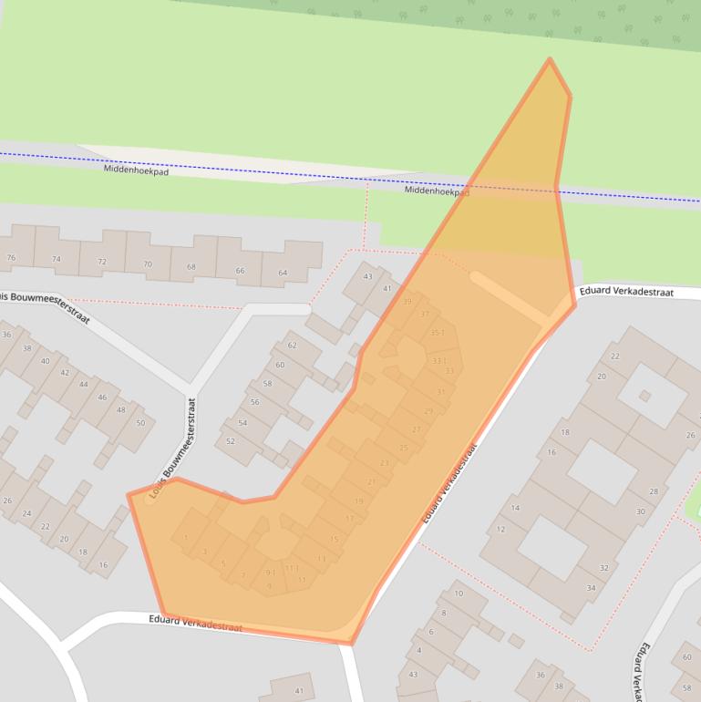 Kaart van postcodegebied 7558TH.