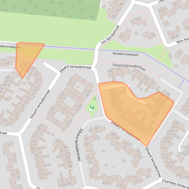 Kaart van postcodegebied 7558TJ.