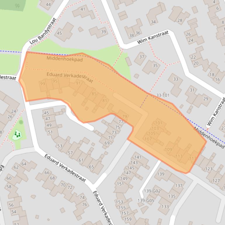 Kaart van postcodegebied 7558TK.