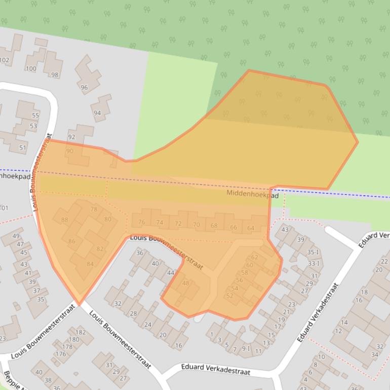Kaart van postcodegebied 7558TN.