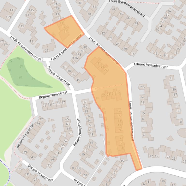 Kaart van postcodegebied 7558TS.
