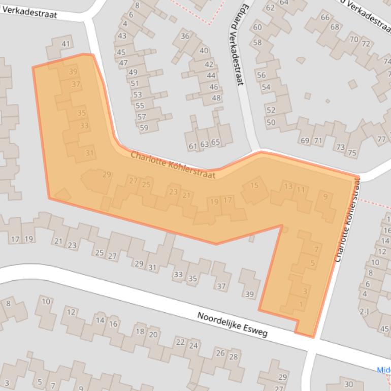 Kaart van postcodegebied 7558VA.