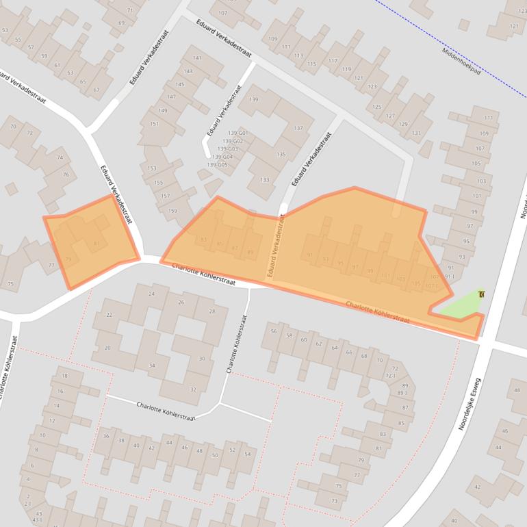 Kaart van postcodegebied 7558VC.