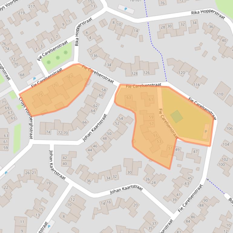 Kaart van postcodegebied 7558WE.