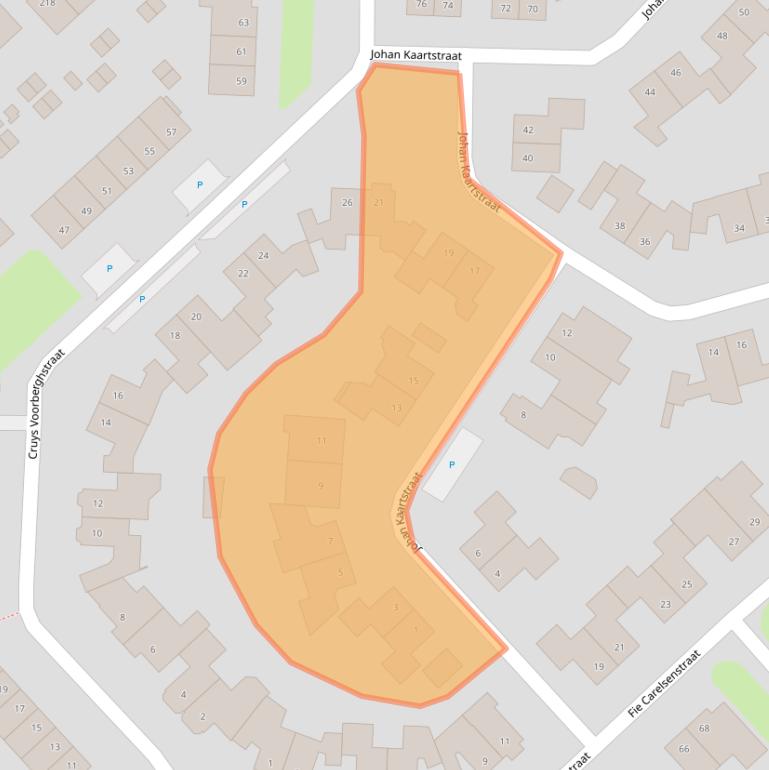 Kaart van postcodegebied 7558WH.