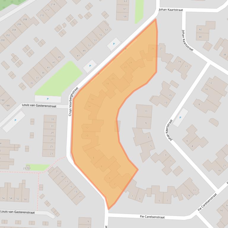 Kaart van postcodegebied 7558WJ.