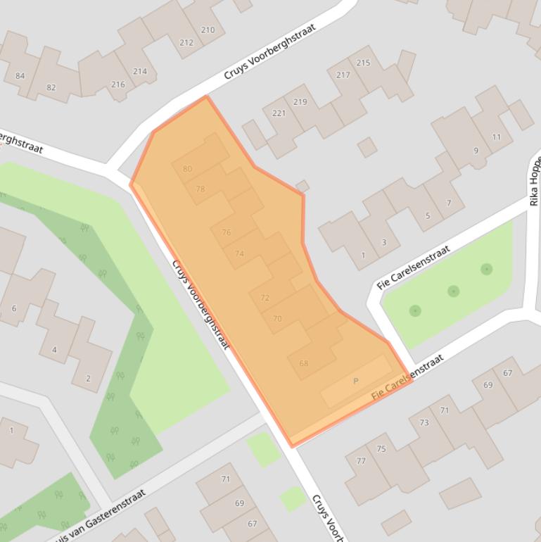 Kaart van postcodegebied 7558WK.