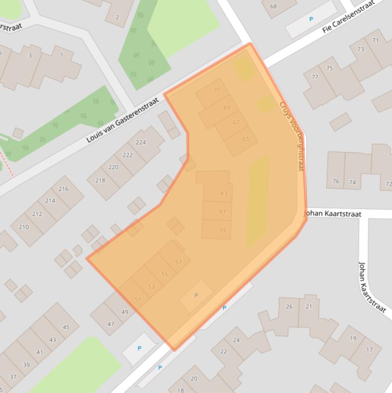 Kaart van postcodegebied 7558WT.