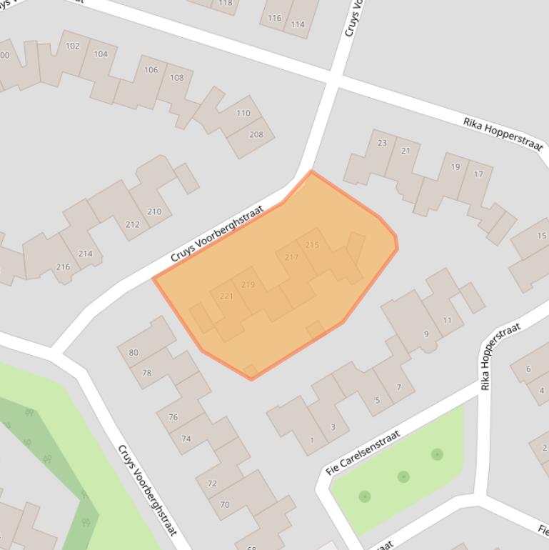 Kaart van postcodegebied 7558WZ.