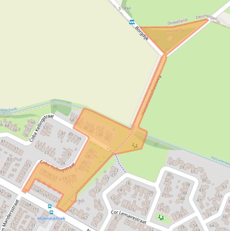 Kaart van postcodegebied 7558ZA.