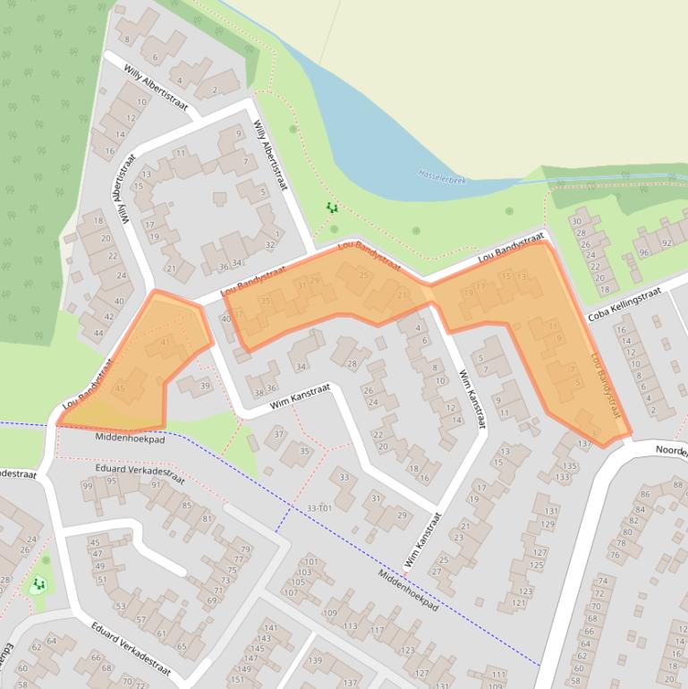 Kaart van postcodegebied 7558ZG.