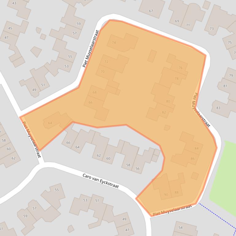 Kaart van postcodegebied 7558ZT.