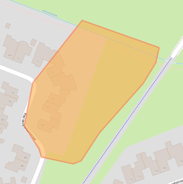 Kaart van postcodegebied 7558ZV.