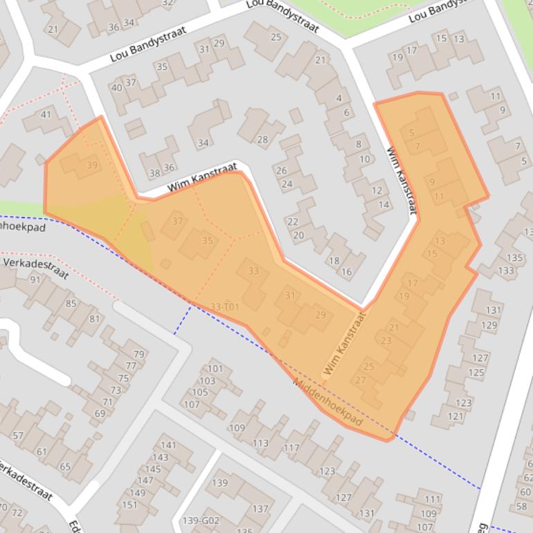 Kaart van postcodegebied 7558ZX.