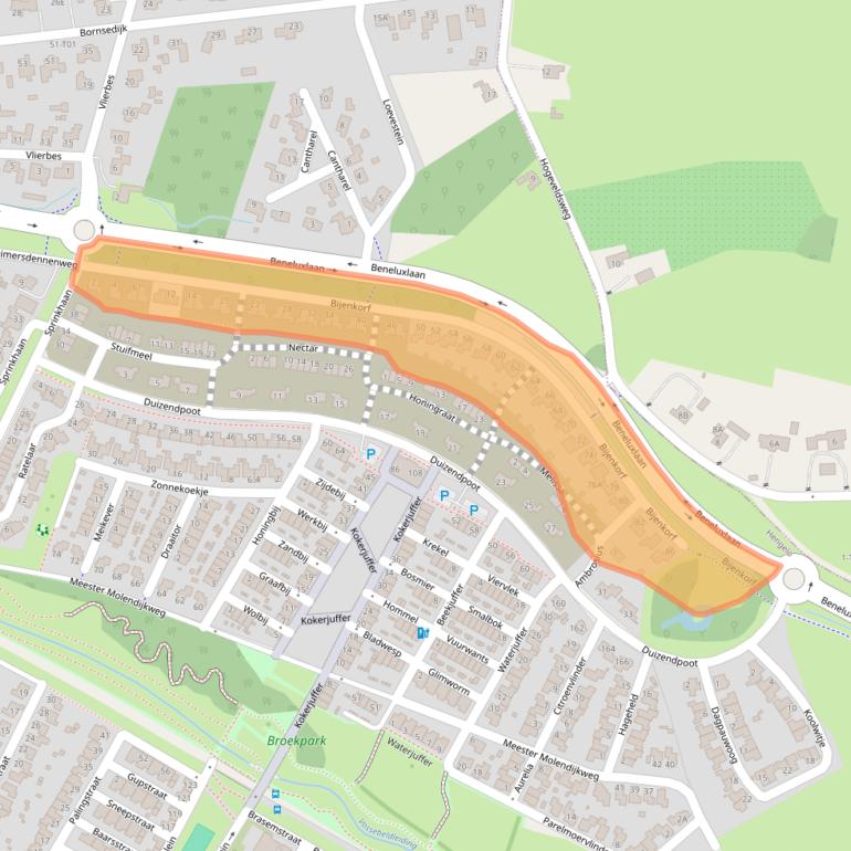 Kaart van postcodegebied 7559EP.