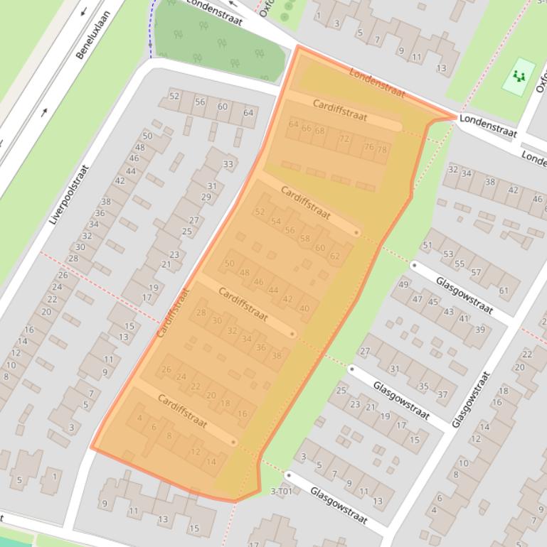 Kaart van postcodegebied 7559KB.