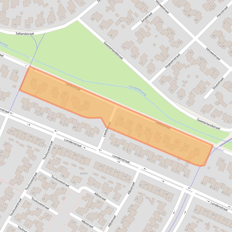 Kaart van postcodegebied 7559KZ.