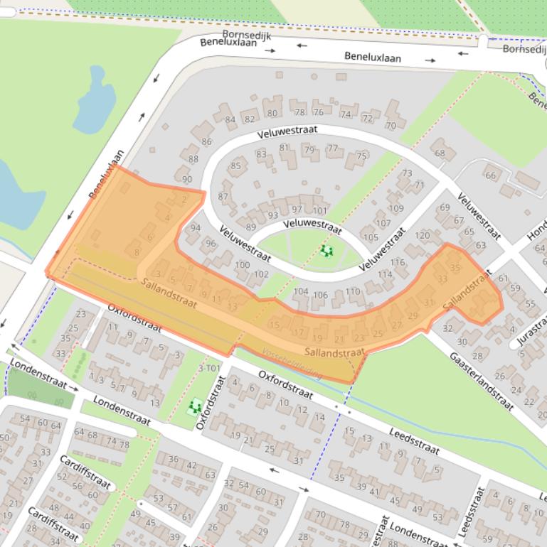 Kaart van postcodegebied 7559LB.