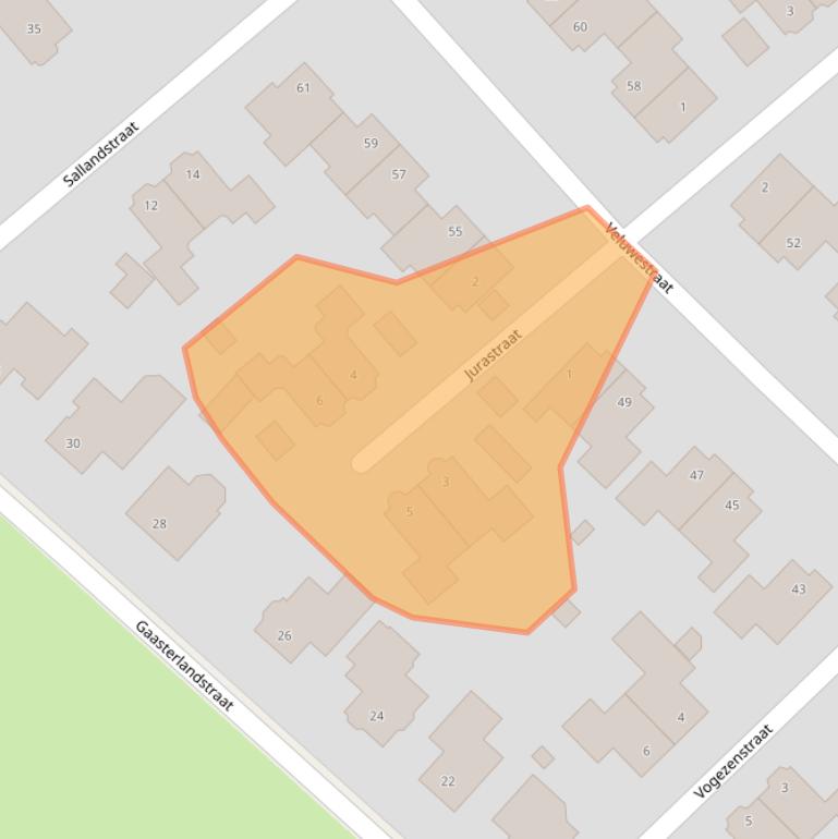 Kaart van postcodegebied 7559LE.