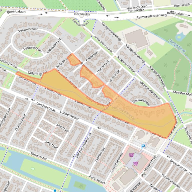 Kaart van postcodegebied 7559LJ.