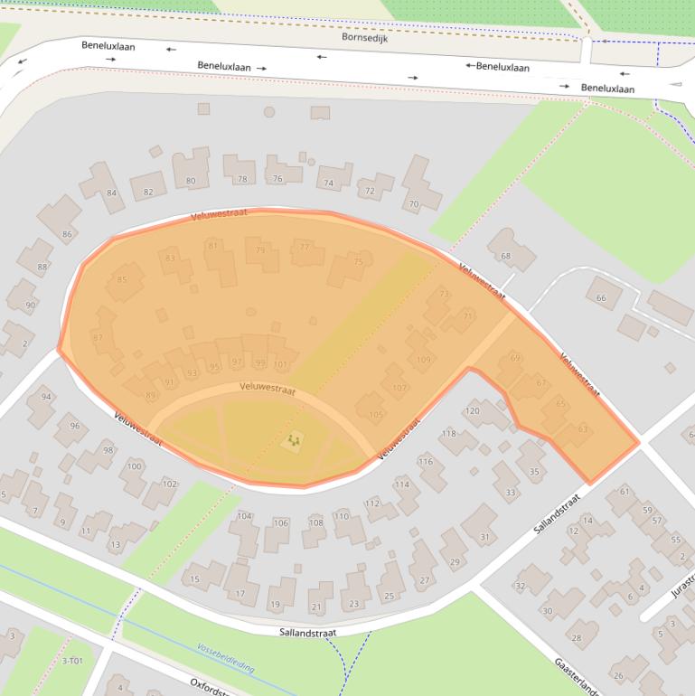 Kaart van postcodegebied 7559LK.