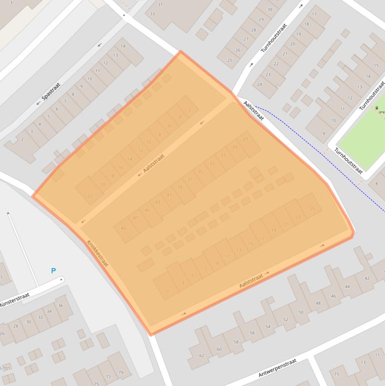 Kaart van postcodegebied 7559NJ.