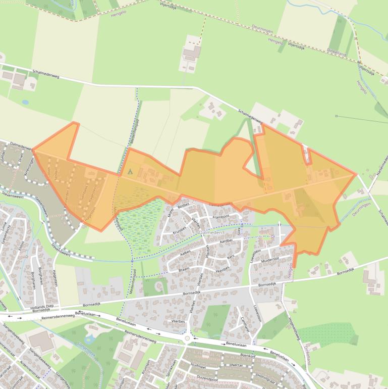 Kaart van postcodegebied 7559RA.