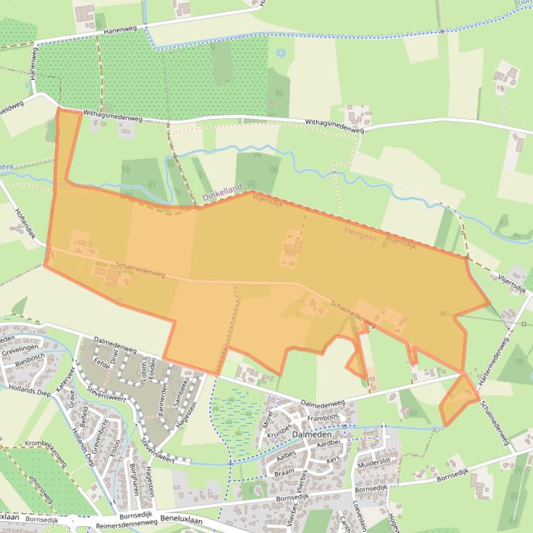 Kaart van postcodegebied 7559RB.