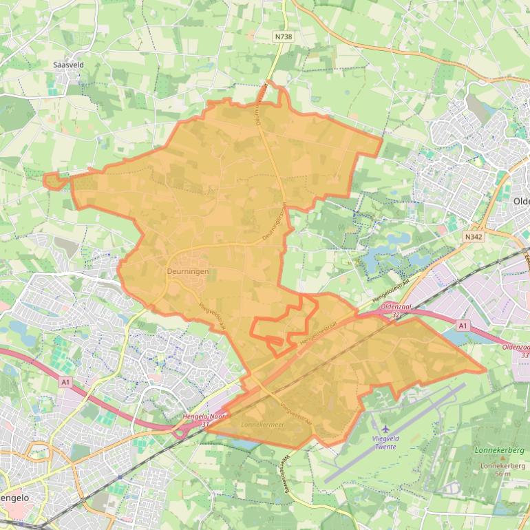 Kaart van postcodegebied 7561.