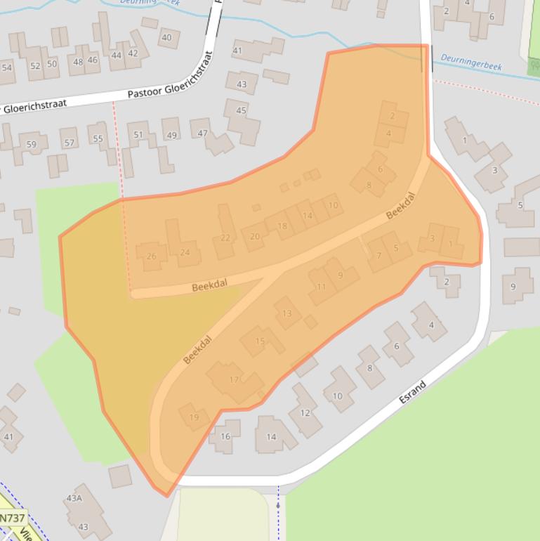 Kaart van postcodegebied 7561AW.