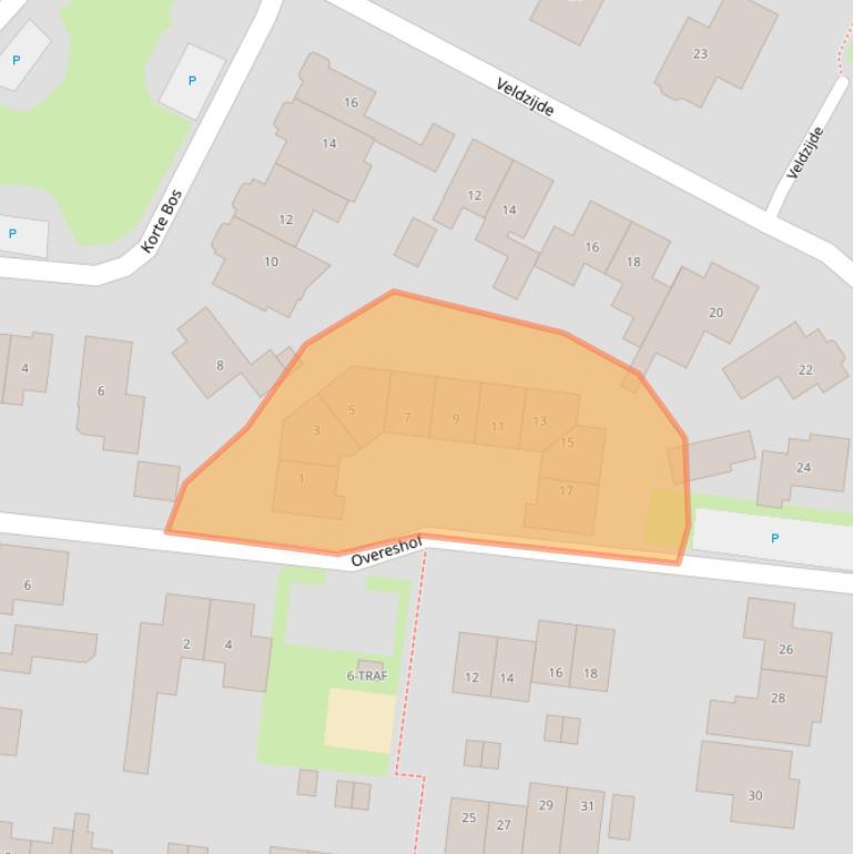 Kaart van postcodegebied 7561BJ.