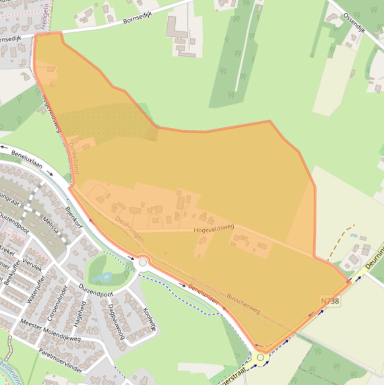 Kaart van postcodegebied 7561RB.