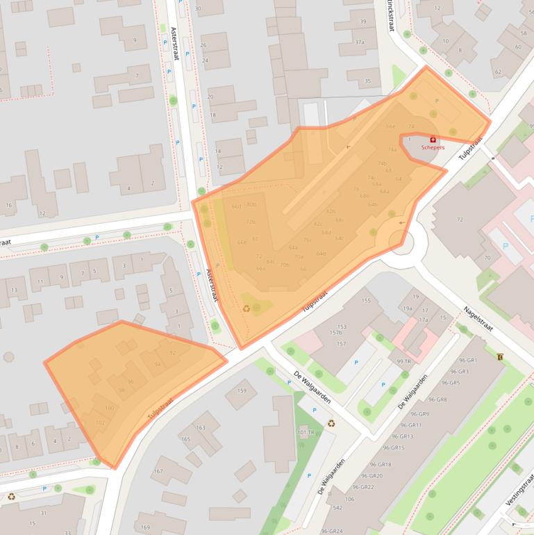 Kaart van postcodegebied 7571AC.