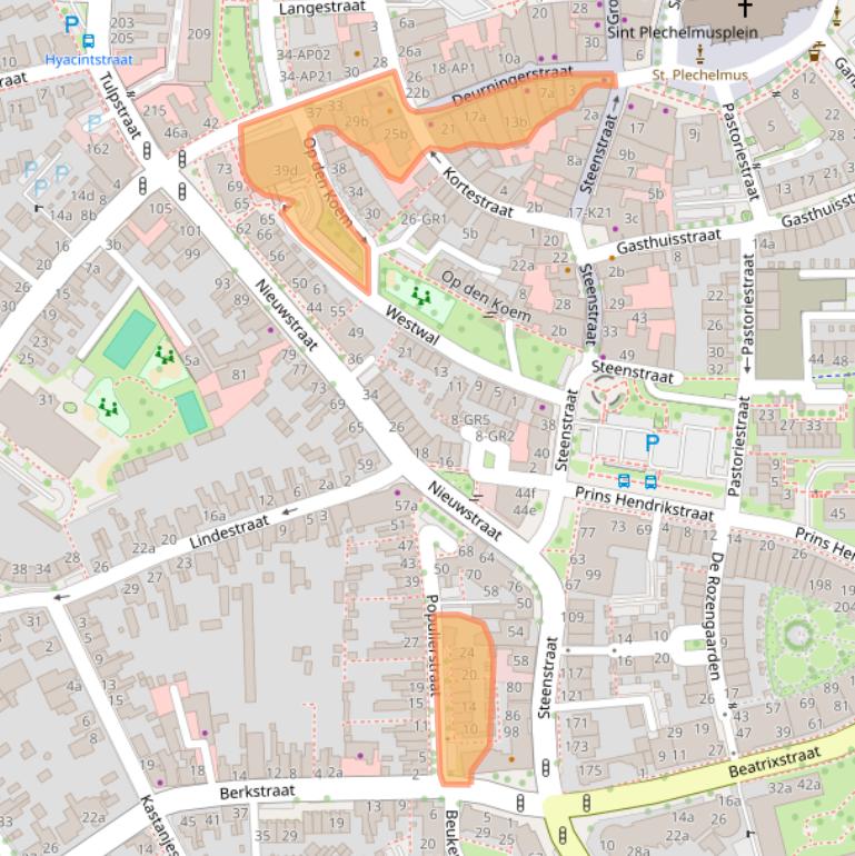 Kaart van postcodegebied 7571BA.