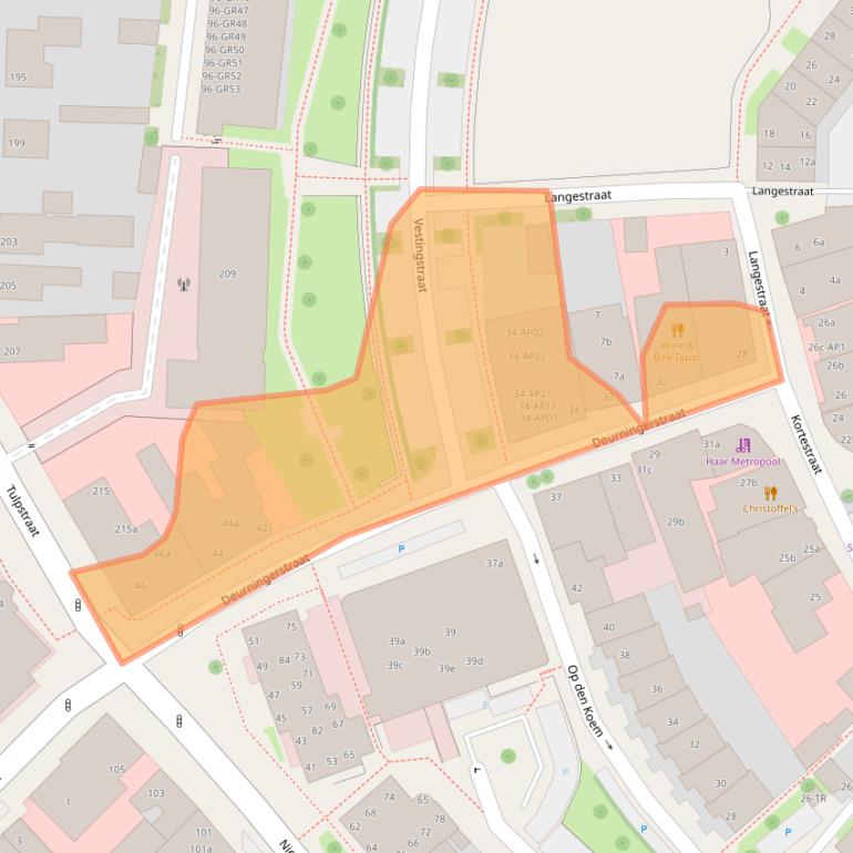 Kaart van postcodegebied 7571BD.