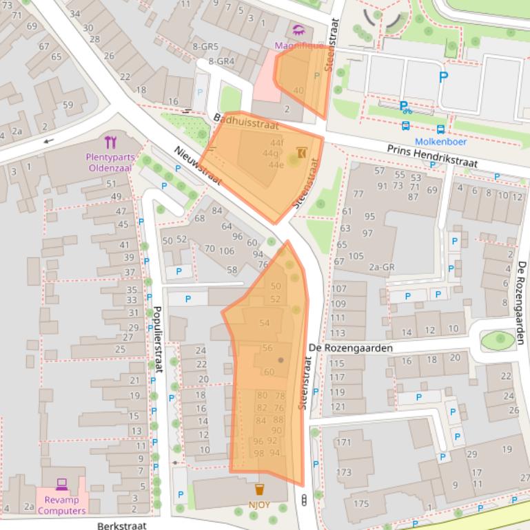 Kaart van postcodegebied 7571BL.