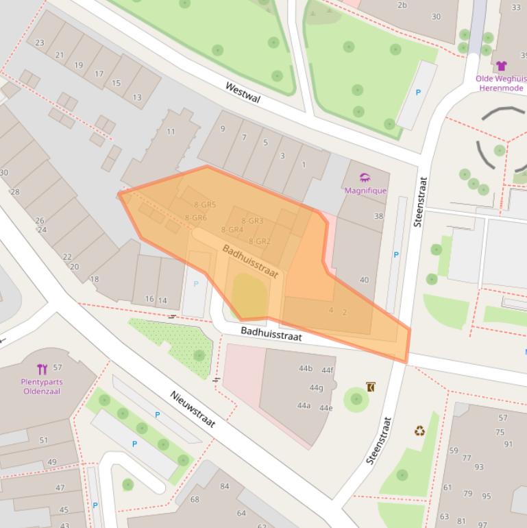 Kaart van postcodegebied 7571BN.