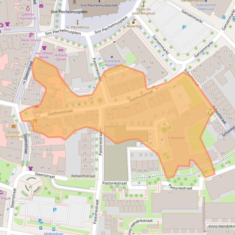 Kaart van postcodegebied 7571CC.