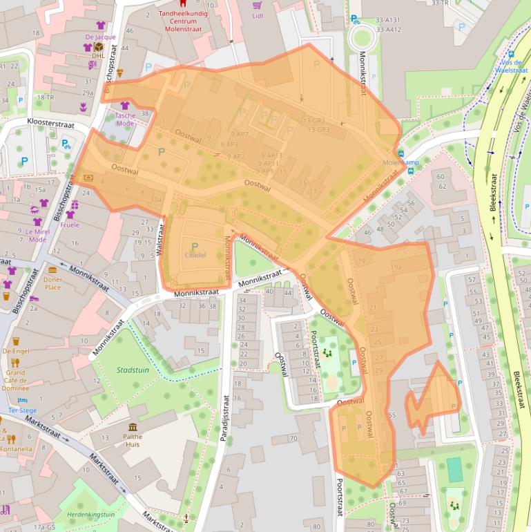 Kaart van postcodegebied 7571CR.