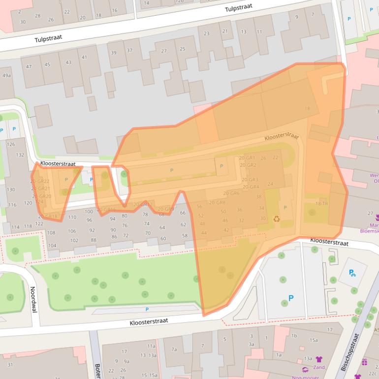 Kaart van postcodegebied 7571DB.