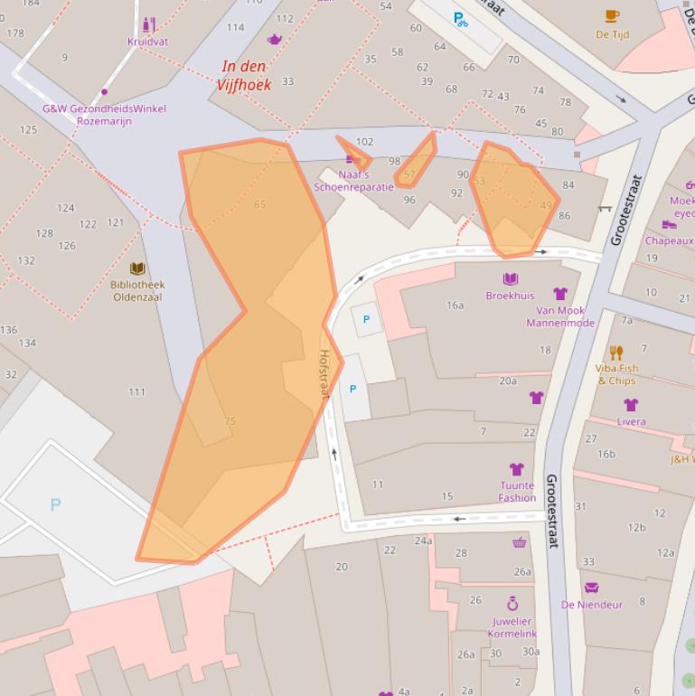 Kaart van postcodegebied 7571DV.