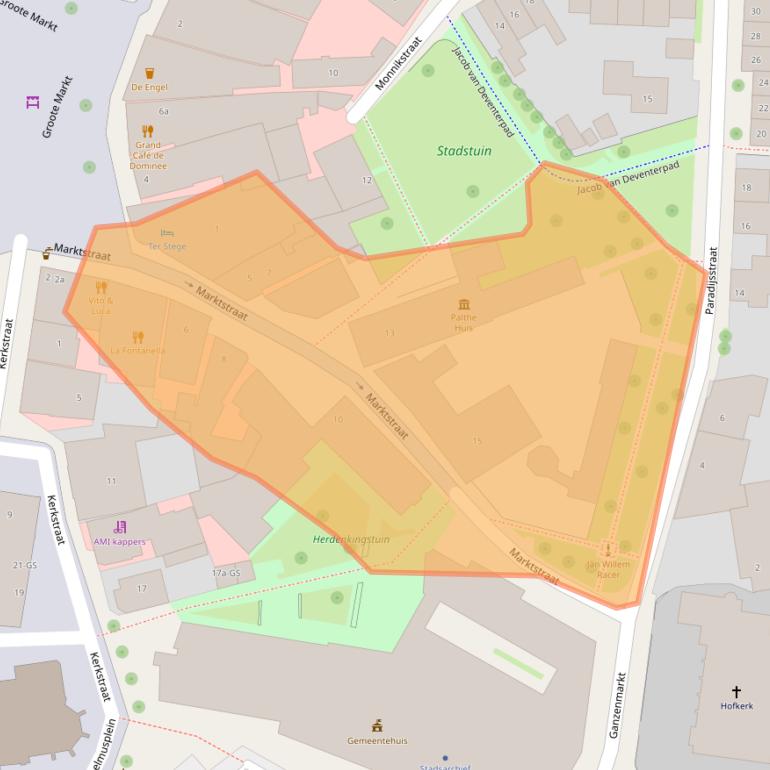 Kaart van postcodegebied 7571ED.