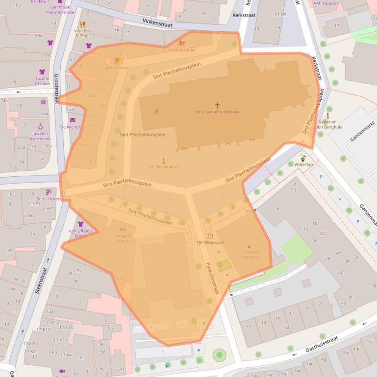 Kaart van postcodegebied 7571EG.